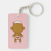 Kona the Sock Monkey Acrylic Keychain キーホルダー (裏面)