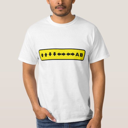 Konami Code (Yellow) Tシャツ (正面)