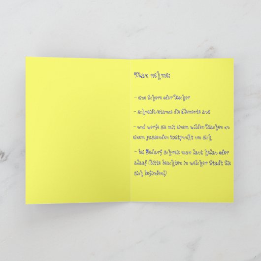 Konfetti zum ausschneiden カード (内部)