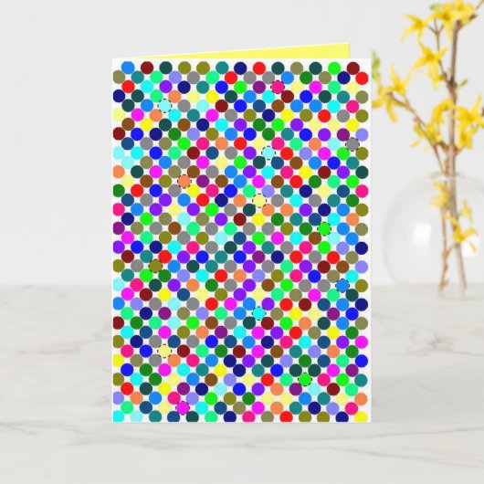 Konfetti zum ausschneiden カード (黄色い花)