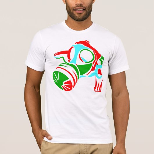 Konflictのガスマスク Tシャツ (正面)