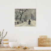 Kongens Nytorv，コペンハーゲンin Winter Paul Fischer ポスター (キッチン)