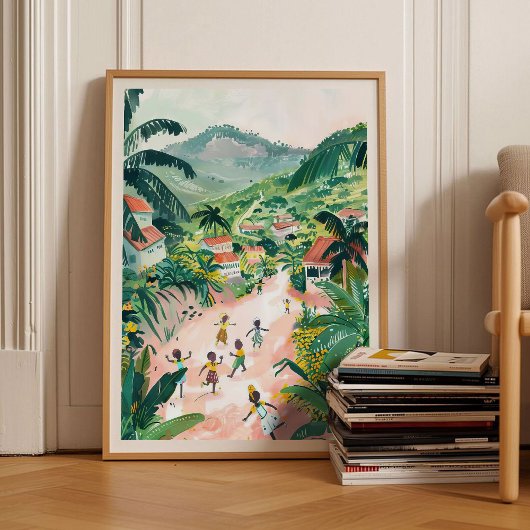 Kongo Print Kongo Illustration Kinshasa Poster Kon ポスター