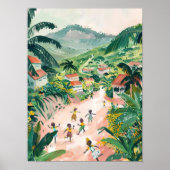 Kongo Print Kongo Illustration Kinshasa Poster Kon ポスター (正面)