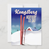 Kongsbergノルウェースキー旅行ポスター。 (裏面)