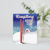 Kongsbergノルウェースキー旅行ポスター。 (スタンド正面)