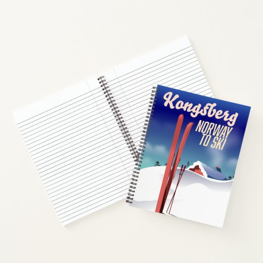 Kongsbergノルウェースキー旅行ポスター。 ノートブック (内部)