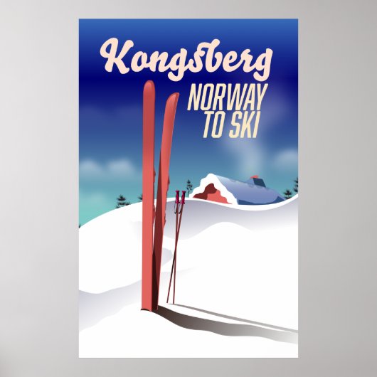 Kongsbergノルウェースキー旅行ポスター。 ポスター (正面)