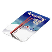 Kongsbergノルウェースキー旅行ポスター。 マグネット (左側)