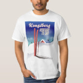 Kongsbergノルウェースキー旅行ポスター。 Tシャツ (正面)