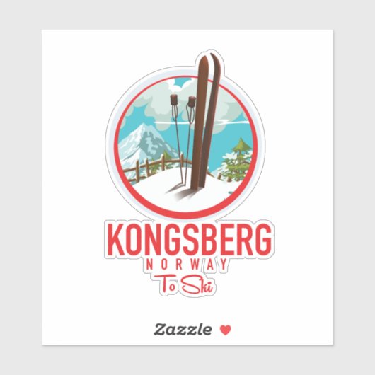 Kongsberg Norway Skiロゴ シール (シート)