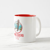 Kongsberg Norway Skiロゴ ツートーンマグカップ (正面右)