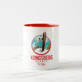 Kongsberg Norway Skiロゴ ツートーンマグカップ (中央)