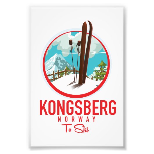 Kongsberg Norway Skiロゴ フォトプリント (正面)