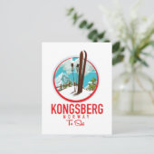 Kongsberg Norway Skiロゴ ポストカード (スタンド正面)