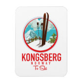 Kongsberg Norway Skiロゴ マグネット (縦)