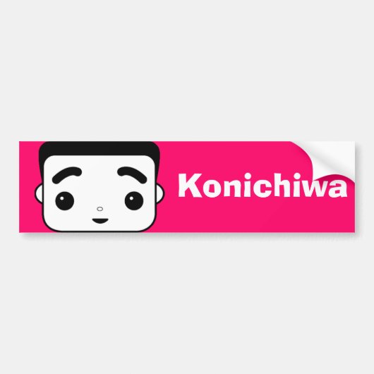 Konichiwa バンパーステッカー (正面)
