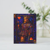 König und Königin der Herzen - Spielkarten Illustr ポストカード (スタンド正面)