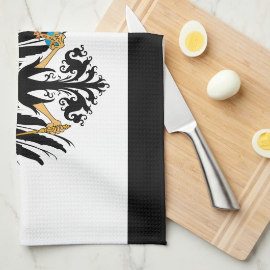 Königreich Preussen Nationalfahne キッチンタオル (四つ折り)