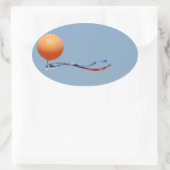 Koninginnedag Queensデイバルーン 楕円形シール (バッグ)