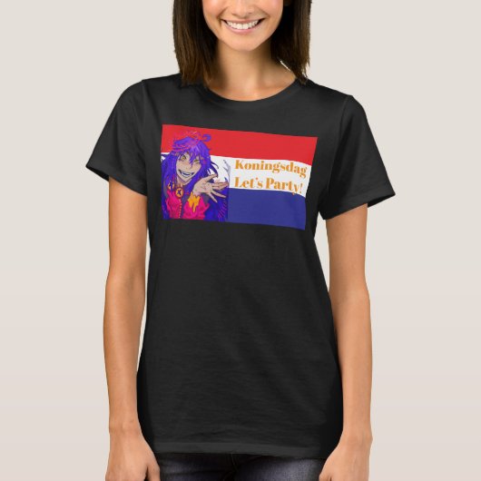 Koningsdag anime tシャツ (正面)