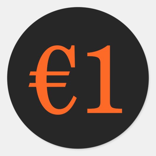 Koningsdag Vrijmarkt: オランダ語テキストのカスタム価格 ラウンドシール (正面)