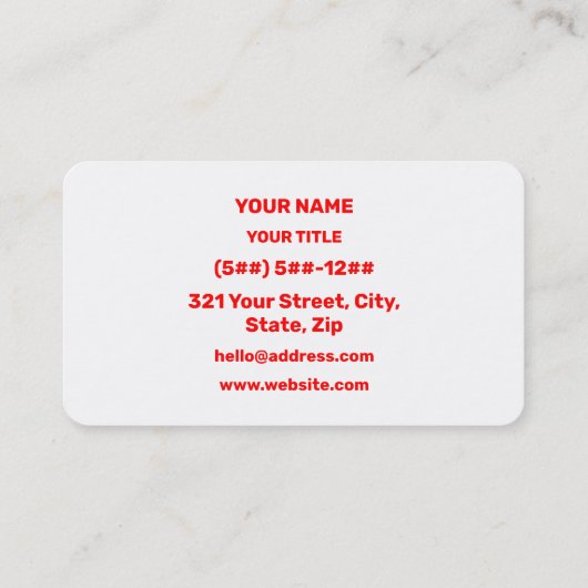 Konnichiwa! Japanese Hello! こんにちは Nihongo Language 名刺 (裏面)