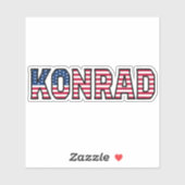 Konrad Name Vorname USA Sticker Stickerset シール (シート)