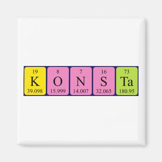 Konsta周期表名磁石 マグネット (正面)