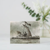 Kontiki遠征， Thor Heyerdahl, 1947 ポストカード (スタンド正面)