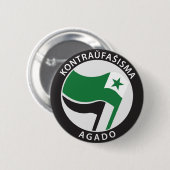 Kontraŭfaŝisma-agado Esperanto 缶バッジ (正面&裏面)