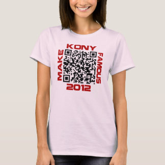 Konyに有名な2012ビデオQRコードヨセフKonyをして下さい Tシャツ