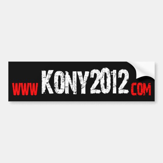Konyを有名に- Kony 2012年作って下さい バンパーステッカー (正面)