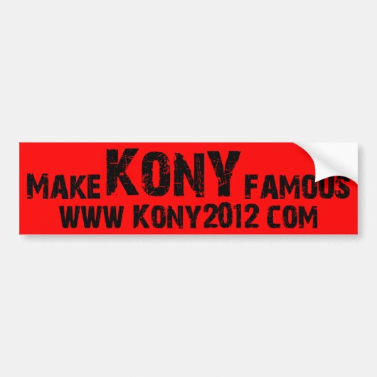 Konyを有名に- Kony 2012年作って下さい バンパーステッカー (正面)
