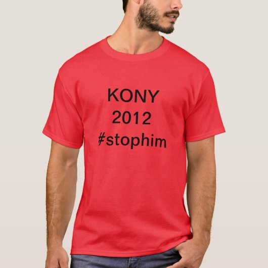 Kony 2012のティーのTシャツの#stophim Tシャツ (正面)