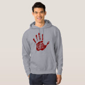 Kony 2012の赤のHandprint停止ヨセフKony パーカ (正面フル)