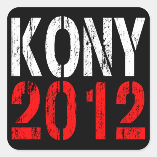 KONY 2012ステッカー スクエアシール (正面)