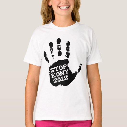 Kony 2012ハンドプリントジョセフストップコニー tシャツ (正面)