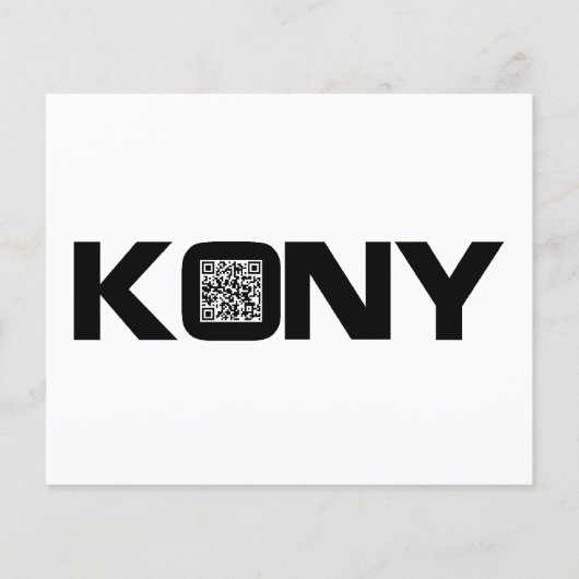 Kony 2012ビデオQRコードJoseph Kony チラシ (正面)