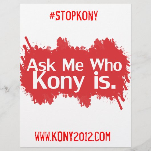 Kony 2012フルカラーフライヤー チラシ (正面)