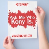 Kony 2012フルカラーフライヤー チラシ (手)