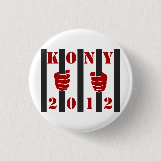 Kony 2012停止ヨセフKonyの刑務所 缶バッジ (正面)