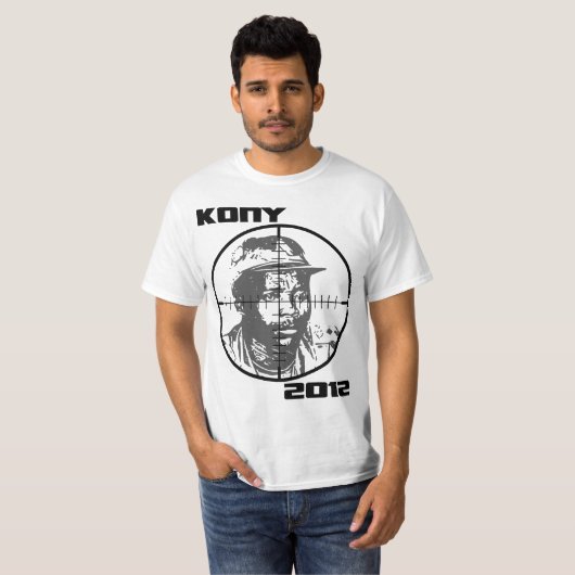 Kony 2012年のヨセフKonyターゲットクロスヘア Tシャツ (正面フル)