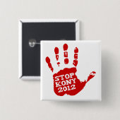 Kony 2012年のHandprint停止ヨセフKony 缶バッジ (正面&裏面)