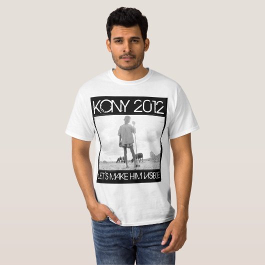 KONY 2012年-彼を目に見えるようにしよう Tシャツ (正面フル)