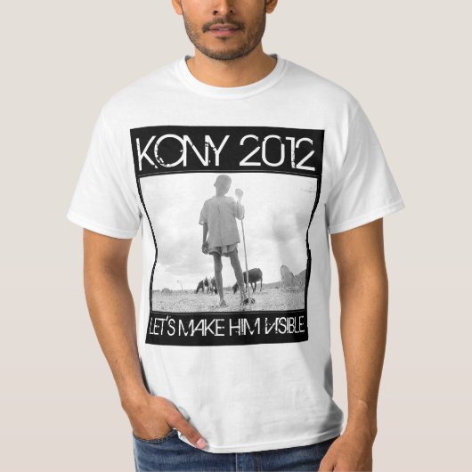 KONY 2012年-彼を目に見えるようにしよう Tシャツ (正面)