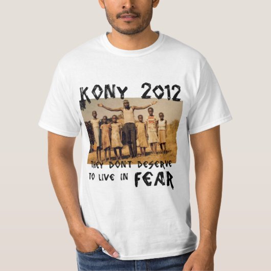 KONY 2012年-恐れをストップ Tシャツ (正面)