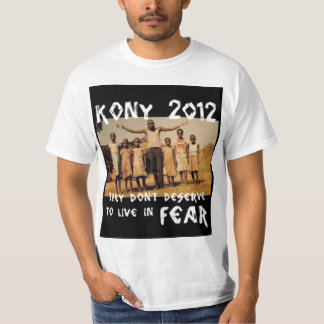 KONY 2012年-恐れBlkをストップ Tシャツ