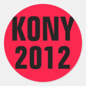 KONY 2012赤 ラウンドシール (正面)