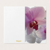 Konymoi "オーキッド開花"グリーティングカード空白の、カード (外部フラット)